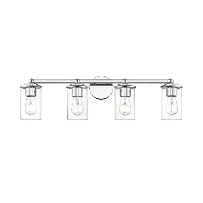 Z-Lite Thayer 4 Light Vanity, Chrome/Clear