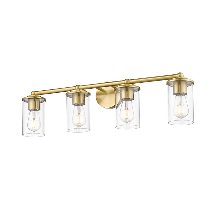 Z-Lite Thayer 4 Light Vanity, Luxe Gold/Clear