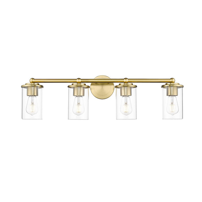 Z-Lite Thayer 4 Light Vanity, Luxe Gold/Clear