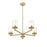 Z-Lite Thayer 5 Light Chandelier, Luxe Gold/Clear