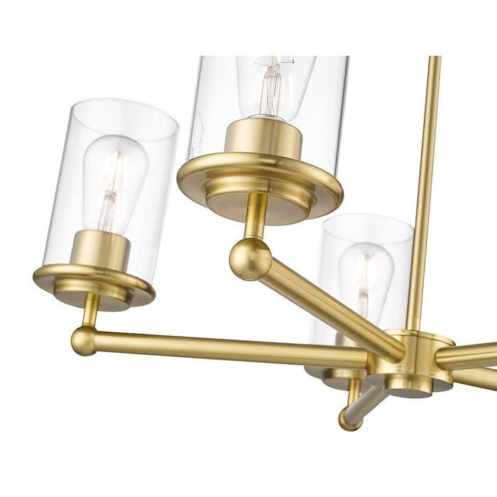 Z-Lite Thayer 5 Light Chandelier, Luxe Gold/Clear