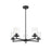 Z-Lite Thayer 5 Light Chandelier, Matte Black/Clear