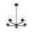 Z-Lite Thayer 5 Light Chandelier, Matte Black/Clear