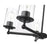 Z-Lite Thayer 5 Light Chandelier, Matte Black/Clear