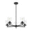 Z-Lite Thayer 5 Light Chandelier, Matte Black/Clear