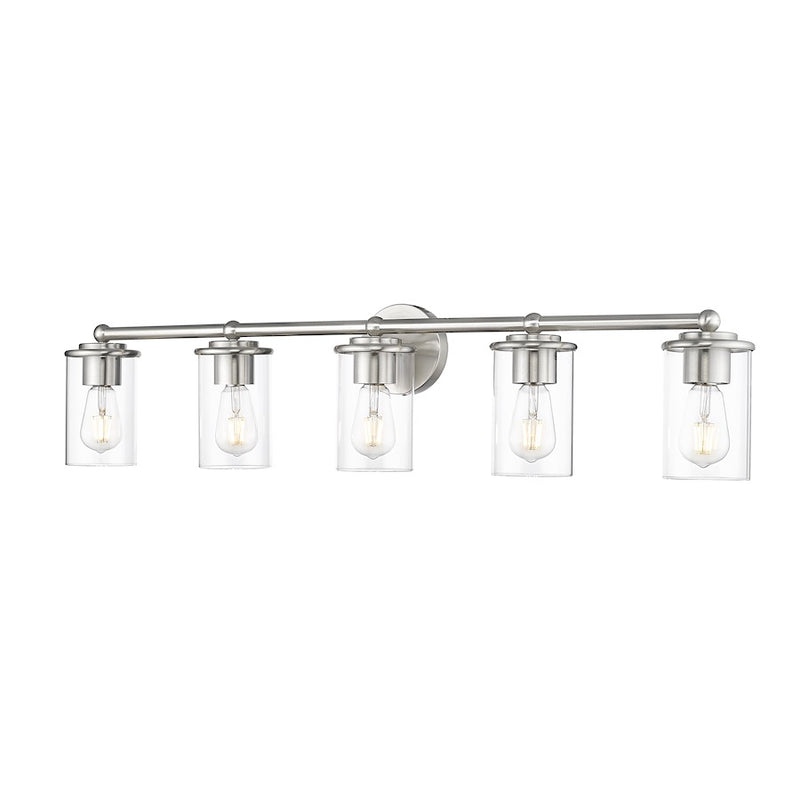 Z-Lite Thayer 5 Light Vanity, Brushed Nickel/Clear - 742-5V-BN