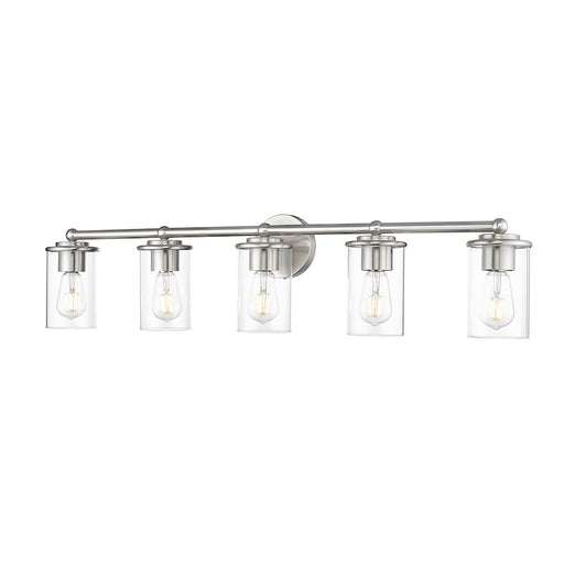 Z-Lite Thayer 5 Light Vanity, Brushed Nickel/Clear - 742-5V-BN