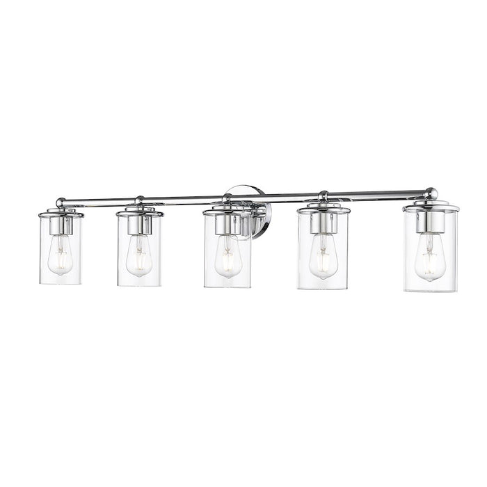 Z-Lite Thayer 5 Light Vanity, Chrome/Clear - 742-5V-CH