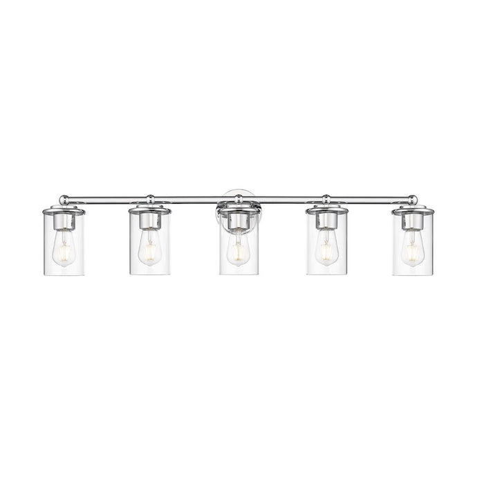 Z-Lite Thayer 5 Light Vanity, Chrome/Clear