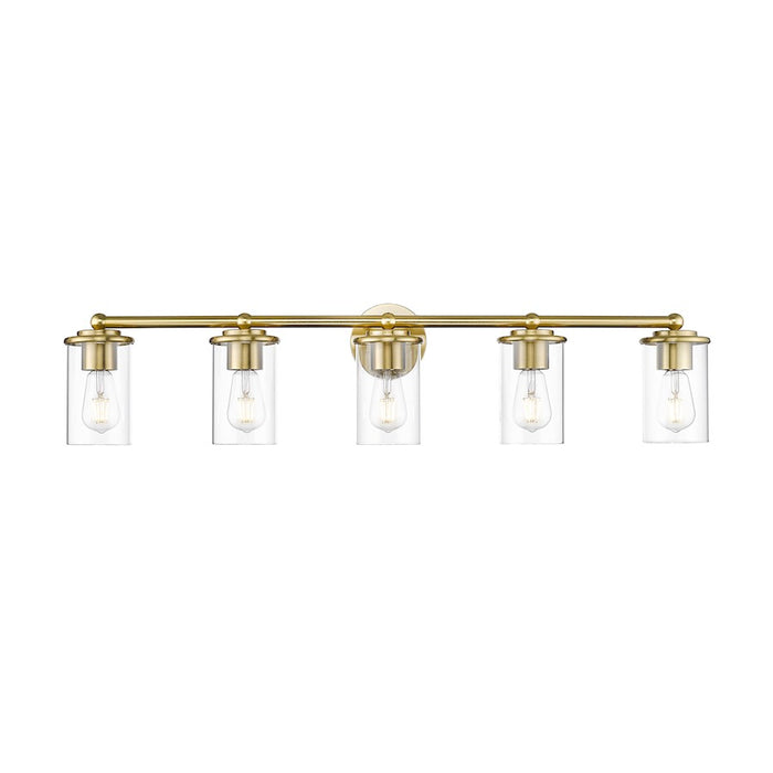 Z-Lite Thayer 5 Light Vanity, Luxe Gold/Clear