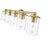 Z-Lite Thayer 5 Light Vanity, Luxe Gold/Clear