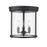 Z-Lite Thayer 3 Light Flush Mount, Matte Black/Clear - 742F13-MB