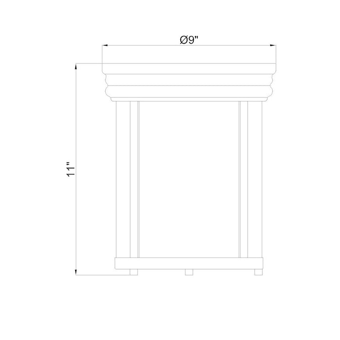 Z-Lite Thayer 1 Light Flush Mount, Brushed Nickel/Clear