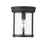 Z-Lite Thayer 1 Light Flush Mount, Matte Black/Clear - 742F9-MB