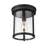 Z-Lite Thayer 1 Light Flush Mount, Matte Black/Clear