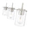 Z-Lite Thayer 3 Light Pendant, Brushed Nickel/Clear