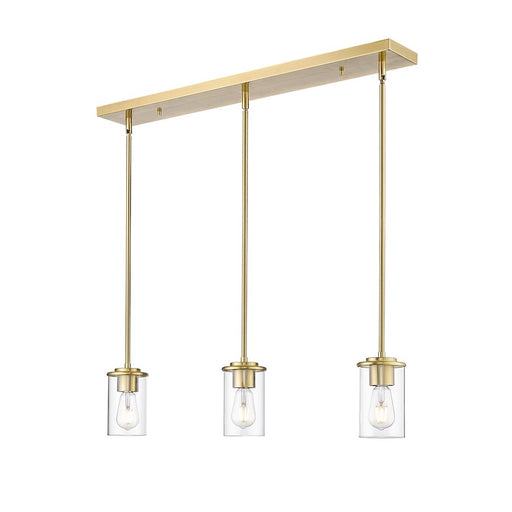 Z-Lite Thayer 3 Light Pendant, Luxe Gold/Clear - 742MP-3LG