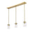 Z-Lite Thayer 3 Light Pendant, Luxe Gold/Clear