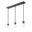 Z-Lite Thayer 3 Light Pendant, Matte Black/Clear