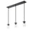 Z-Lite Thayer 3 Light Pendant, Matte Black/Clear