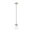 Z-Lite Thayer 1 Light Pendant, Brushed Nickel/Clear - 742MP-BN