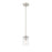 Z-Lite Thayer 1 Light Pendant, Brushed Nickel/Clear