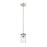 Z-Lite Thayer 1 Light Pendant, Brushed Nickel/Clear