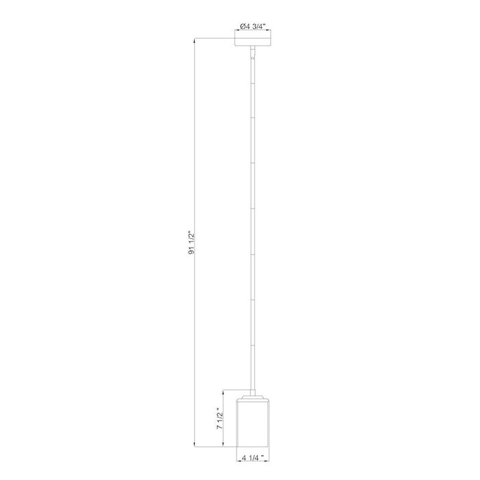 Z-Lite Thayer 1 Light Pendant, Brushed Nickel/Clear