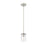 Z-Lite Thayer 1 Light Pendant, Brushed Nickel/Clear