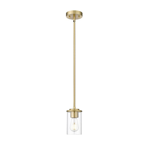 Z-Lite Thayer 1 Light Pendant, Luxe Gold/Clear - 742MP-LG