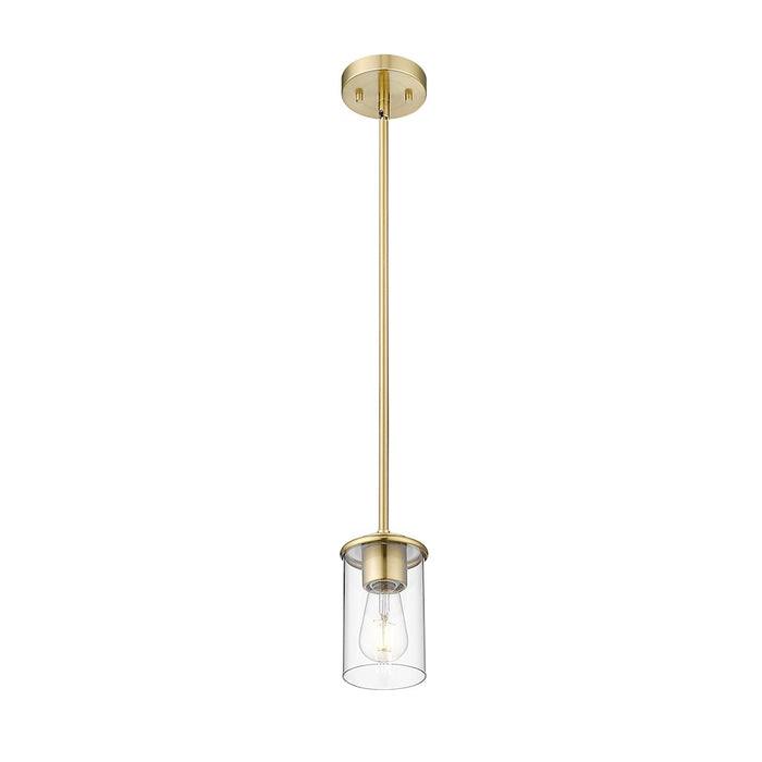 Z-Lite Thayer 1 Light Pendant, Luxe Gold/Clear