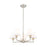 Z-Lite Leila 5 Light 26" Chandelier, Brushed Nickel/White Linen