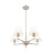 Z-Lite Leila 5 Light 26" Chandelier, Brushed Nickel/White Linen