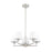 Z-Lite Leila 5 Light 26" Chandelier, Brushed Nickel/White Linen