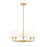 Z-Lite Leila 5 Light 26" Chandelier, Luxe Gold/White Linen - 744-26R-LG