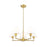 Z-Lite Leila 5 Light 26" Chandelier, Luxe Gold/White Linen