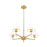 Z-Lite Leila 5 Light 26" Chandelier, Luxe Gold/White Linen