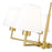 Z-Lite Leila 5 Light 26" Chandelier, Luxe Gold/White Linen