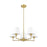 Z-Lite Leila 5 Light 26" Chandelier, Luxe Gold/White Linen