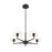 Z-Lite Leila 5 Light 26" Chandelier, Matte Black/White Linen