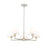 Z-Lite Leila 5 Light 34" Chandelier, Brushed Nickel/White Linen