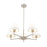 Z-Lite Leila 5 Light 34" Chandelier, Brushed Nickel/White Linen