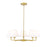 Z-Lite Leila 5 Light 34" Chandelier, Luxe Gold/White Linen - 744-34R-LG