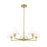 Z-Lite Leila 5 Light 34" Chandelier, Luxe Gold/White Linen