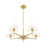 Z-Lite Leila 5 Light 34" Chandelier, Luxe Gold/White Linen