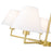 Z-Lite Leila 5 Light 34" Chandelier, Luxe Gold/White Linen