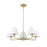 Z-Lite Leila 5 Light 34" Chandelier, Luxe Gold/White Linen