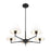 Z-Lite Leila 5 Light 34" Chandelier, Matte Black/White Linen