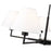 Z-Lite Leila 5 Light 34" Chandelier, Matte Black/White Linen