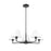 Z-Lite Leila 5 Light 34" Chandelier, Matte Black/White Linen